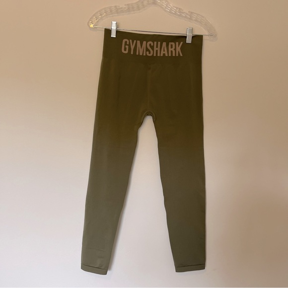 Gymshark Seamless Leggings Size Small Green Like New - Picture 2 of 7